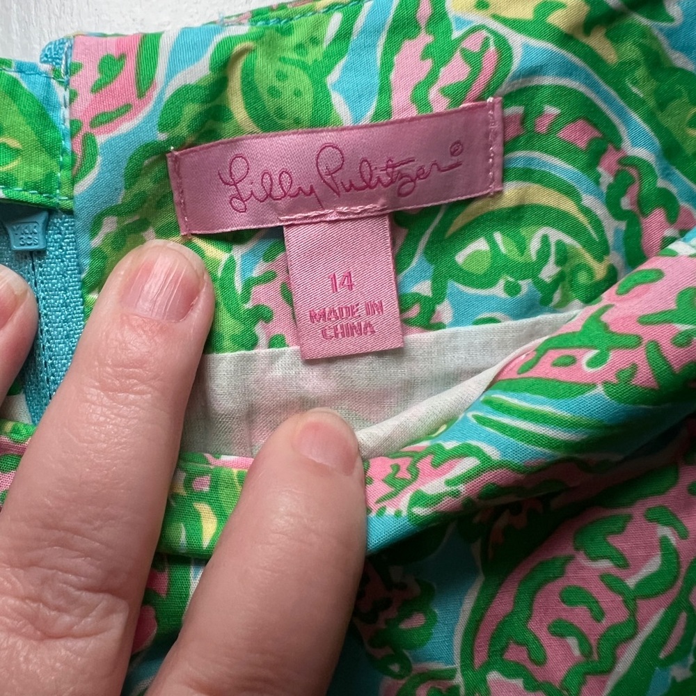 Lilly Pulitzer Vibrant Green and Pink Mini Skirt - Picture 3 of 6